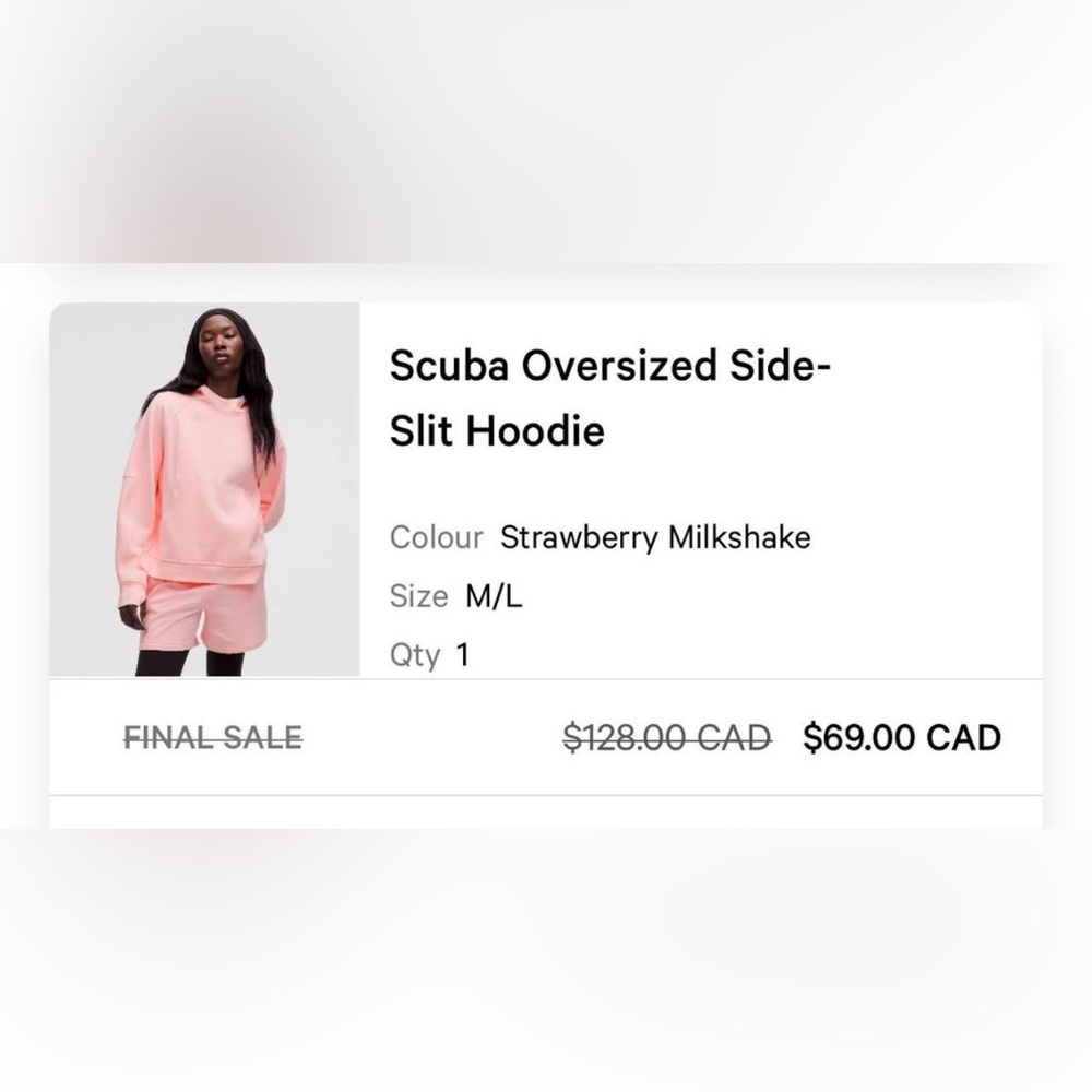 Scuba Oversized side- slit hoodie
